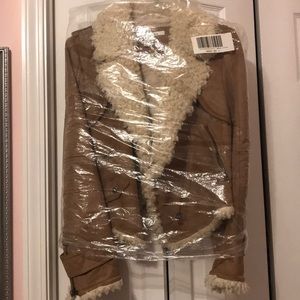 Faux sheep skin and fur warm jacket